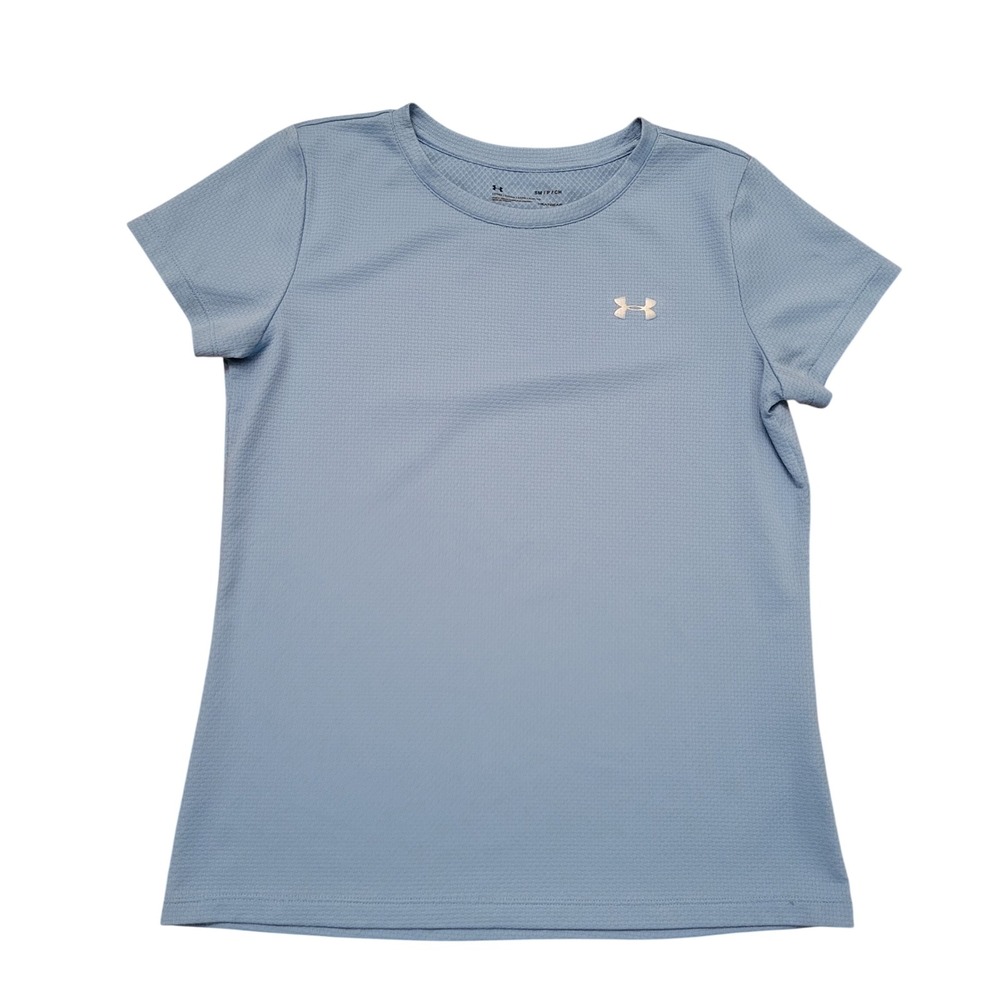 Under Armour S T Shirt Blue HeatGear Loose Fit Short Sleeve Athleisure Workout